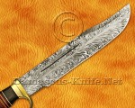 Handmade Damascus Steel Extra-Large Curved Field-Utility Implement - Leather & G10 - CK975 Handmade Damascus Steel Extra-Large Curved Field-Utility Implement - Leather & G10 - CK975