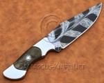 Handmade Damascus Mosaic Steel Camp Knife - Texas Mosaic Pin - CK998 Handmade Damascus Mosaic Steel Camp Knife - Texas Mosaic Pin - CK998