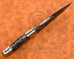 Handmade Damascus Steel Curved Field-Utility Implement - Dark Bone & Eagle Pins - CK999