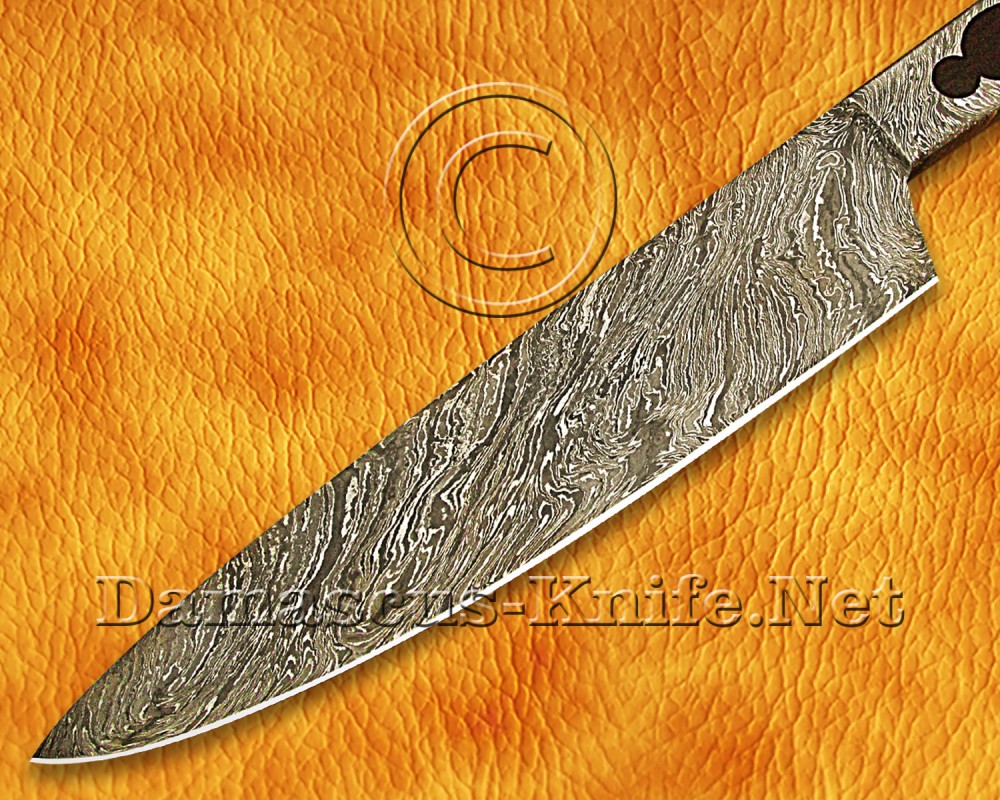Personalized Damascus Steel Full Integral Kitchen Knife with Ironwood Handle Personalized Damascus Steel Full Integral Kitchen Knife with Ironwood Handle