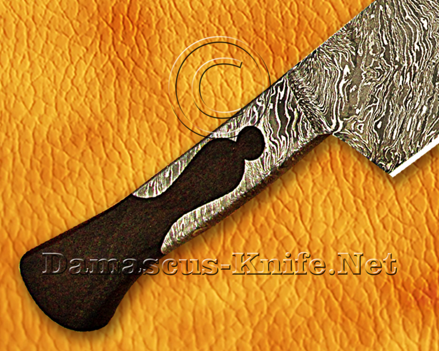 Personalized Damascus Steel Full Integral Handmade Kitchen Knife Ironwood Handle Personalized Damascus Steel Full Integral Handmade Kitchen Knife Ironwood Handle