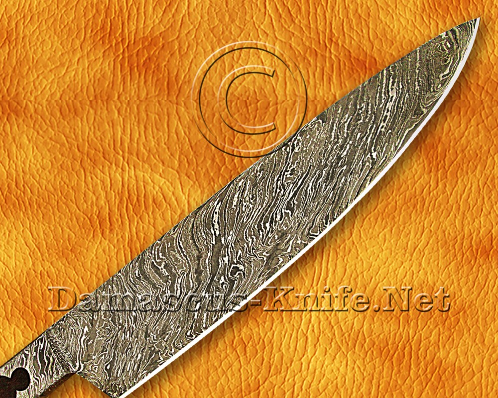 Personalized Damascus Steel Full Integral Kitchen Knife with Ironwood Handle Personalized Damascus Steel Full Integral Kitchen Knife with Ironwood Handle