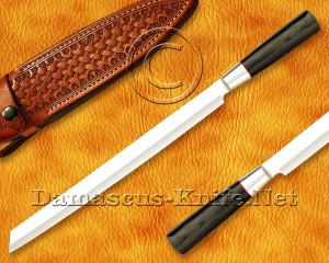 Personalized 12C27 Stainless Steel Prosciutto Knife - Pakka Wood - DCK674