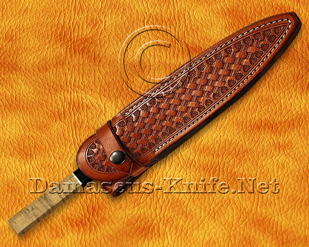 Personalized Stainless Steel Chef Knife Handmade Kitchen Prosciutto Knife Mahogany Wood Handle - DCK677