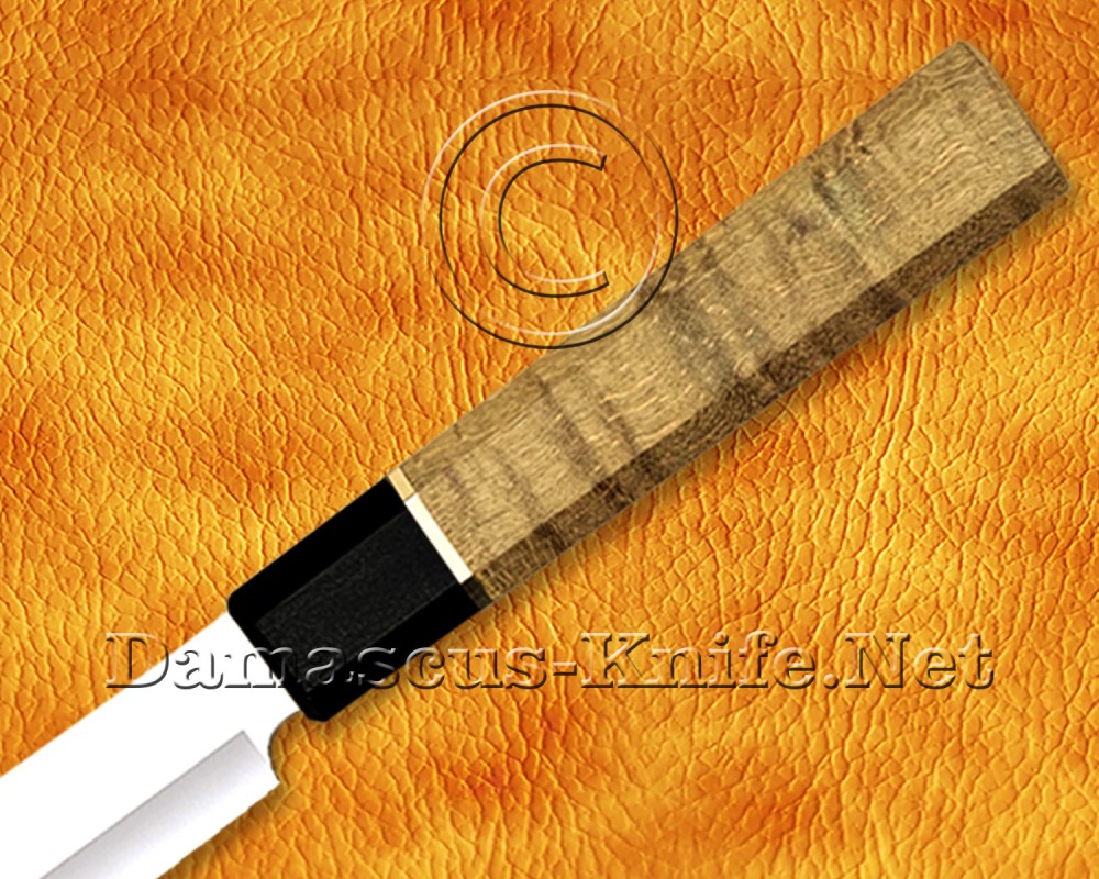 Personalized Stainless Steel Chef Knife Handmade Kitchen Prosciutto Knife Mahogany Wood Handle - DCK677