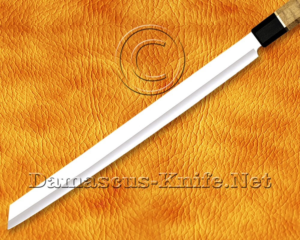 Personalized Stainless Steel Chef Knife Handmade Kitchen Prosciutto Knife Mahogany Wood Handle - DCK677