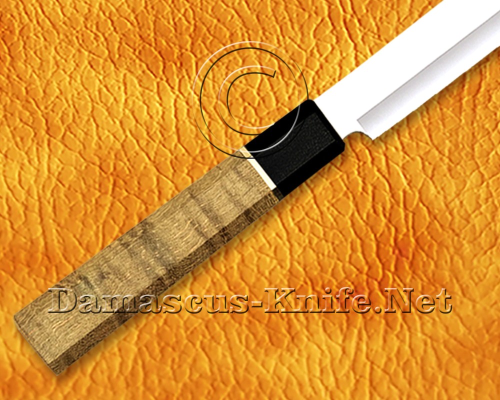 Personalized Stainless Steel Chef Knife Handmade Kitchen Prosciutto Knife Mahogany Wood Handle - DCK677