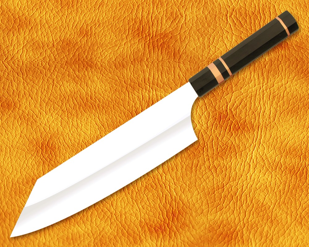 Personalized Stainless Steel Chef Knife Handmade Kitchen Bunka Knife Ebony Wood 3 Copper Ring Handle - DCK679 Personalized Stainless Steel Chef Knife Handmade Kitchen Bunka Knife Ebony Wood 3 Copper Ring Handle - DCK679