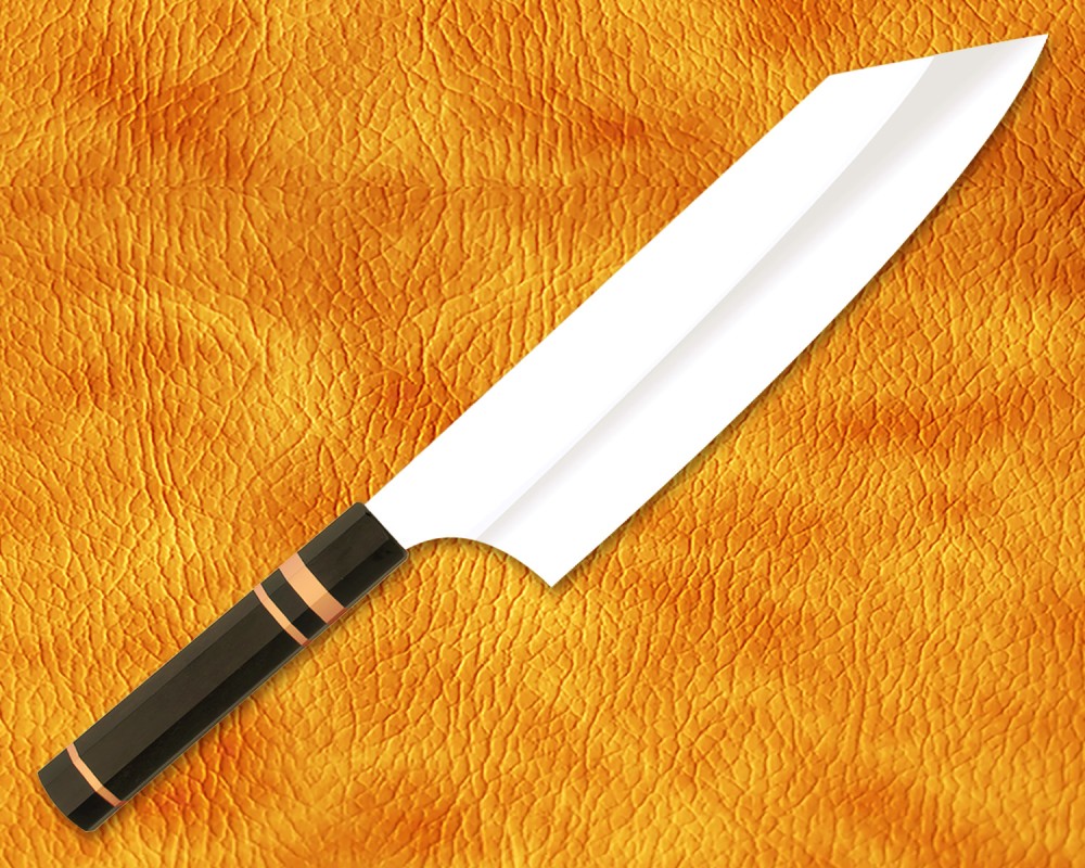 Personalized Stainless Steel Chef Knife Handmade Kitchen Bunka Knife Ebony Wood 3 Copper Ring Handle - DCK679 Personalized Stainless Steel Chef Knife Handmade Kitchen Bunka Knife Ebony Wood 3 Copper Ring Handle - DCK679