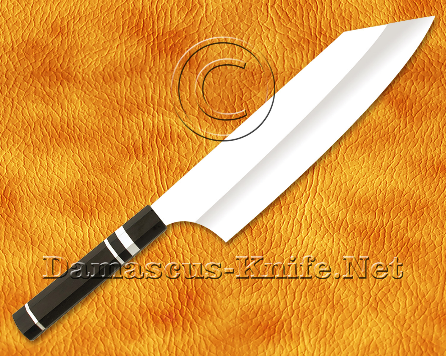 Personalized Stainless Steel Chef Knife Handmade Kitchen Bunka Knife Ebony Wood 3 Steel Ring Handle Personalized Stainless Steel Chef Knife Handmade Kitchen Bunka Knife Ebony Wood 3 Steel Ring Handle