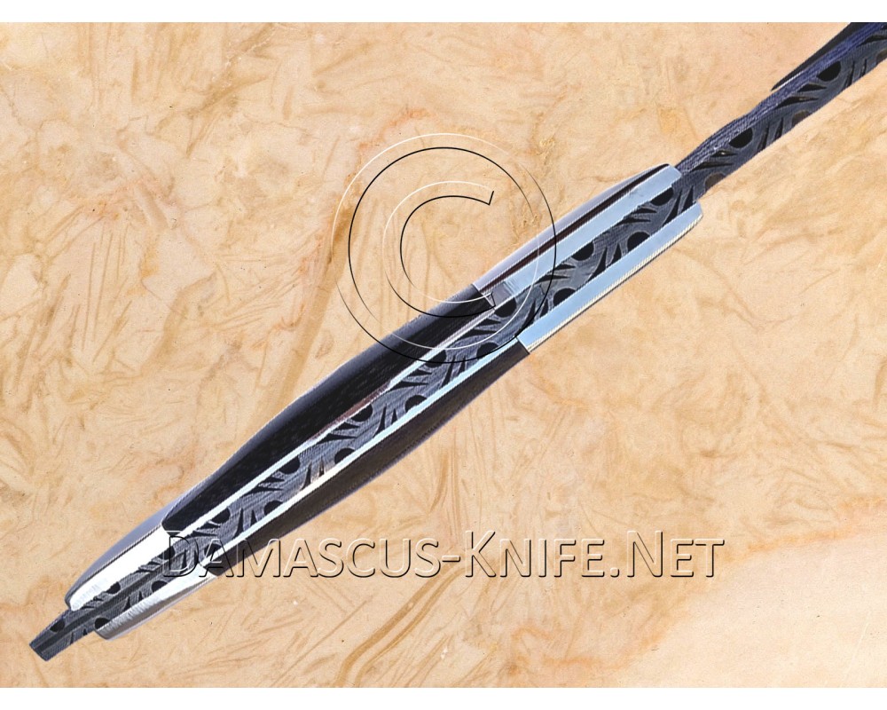 Personalized Handmade Damascus Steel Arts and Crafts Hunting and Survival Tomahawk Axe G10 Micarta Handle - DTA101