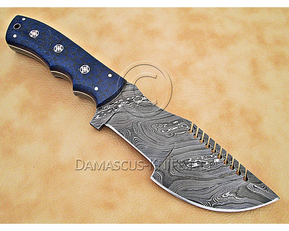 Personalized Handmade Damascus Steel Arts and Crafts Hunting and Survival Tracker Knife G10 Micarta Handle - DTK1002 Personalized Handmade Damascus Steel Arts and Crafts Hunting and Survival Tracker Knife G10 Micarta Handle - DTK1002
