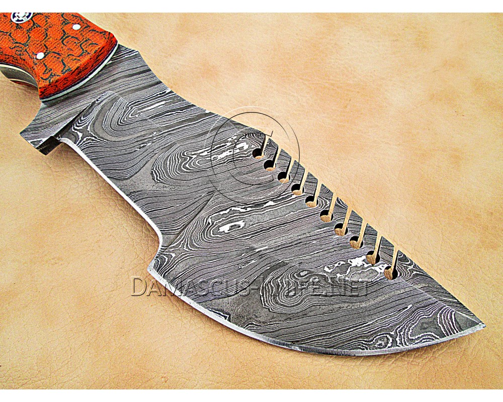 Personalized Handmade Damascus Steel Arts and Crafts Hunting and Survival Tracker Knife G10 Micarta Handle - DTK1008 Personalized Handmade Damascus Steel Arts and Crafts Hunting and Survival Tracker Knife G10 Micarta Handle - DTK1008