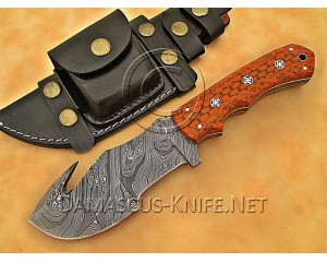 Personalized Handmade Damascus Steel Gut Hook Arts and Crafts Hunting and Survival Tracker Knife Personalized Handmade Damascus Steel Gut Hook Arts and Crafts Hunting and Survival Tracker Knife