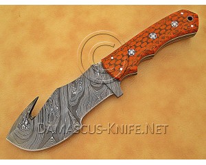 Personalized Handmade Damascus Steel Gut Hook Arts and Crafts Hunting and Survival Tracker Knife Personalized Handmade Damascus Steel Gut Hook Arts and Crafts Hunting and Survival Tracker Knife
