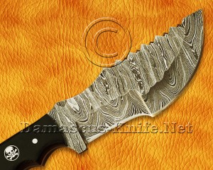 Lot of 2 Personalized Handmade Damascus Steel Arts and Crafts Hunting and Survival Tracker Knife