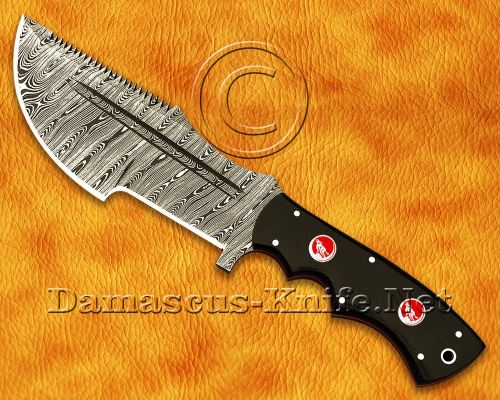 Personalized Handmade Damascus Steel Arts and Crafts Hunting and Survival Tracker Knife G10 Micarta Handle - DTK926 Personalized Handmade Damascus Steel Arts and Crafts Hunting and Survival Tracker Knife G10 Micarta Handle - DTK926