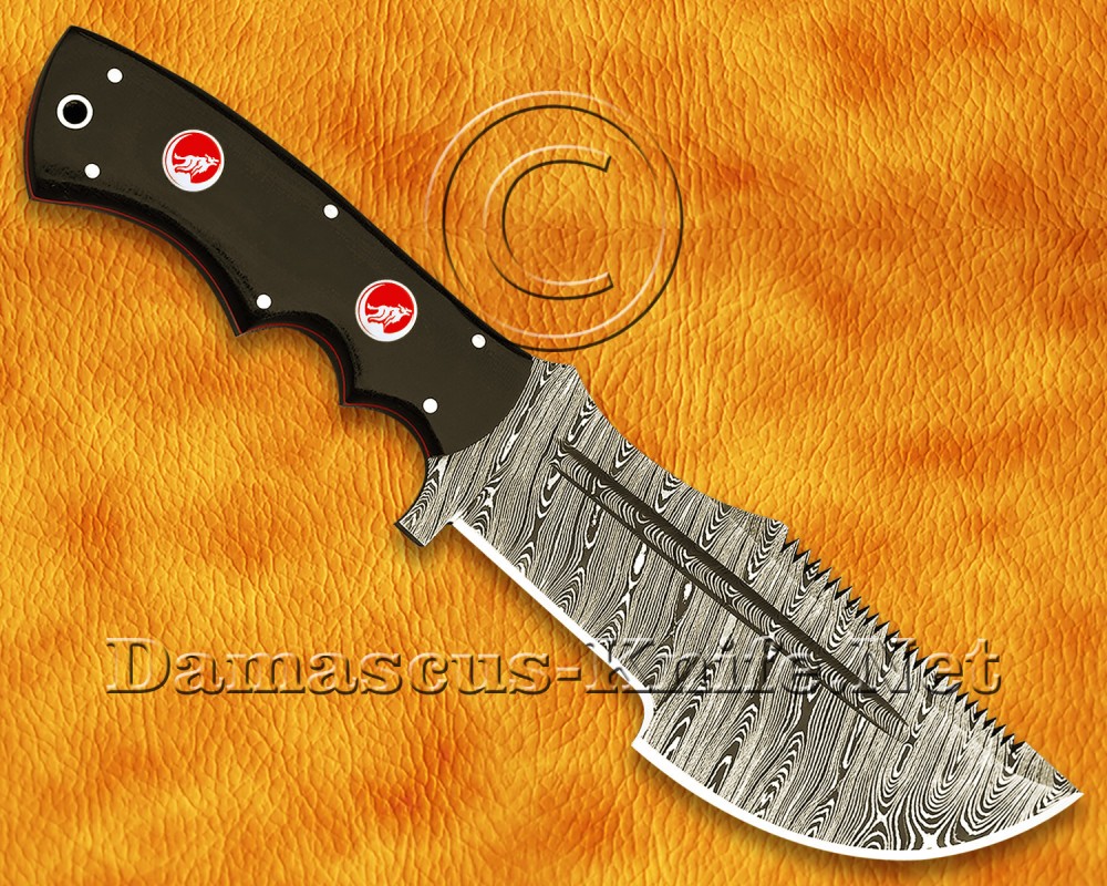 Personalized Handmade Damascus Steel Arts and Crafts Hunting and Survival Tracker Knife G10 Micarta Handle - DTK926 Personalized Handmade Damascus Steel Arts and Crafts Hunting and Survival Tracker Knife G10 Micarta Handle - DTK926