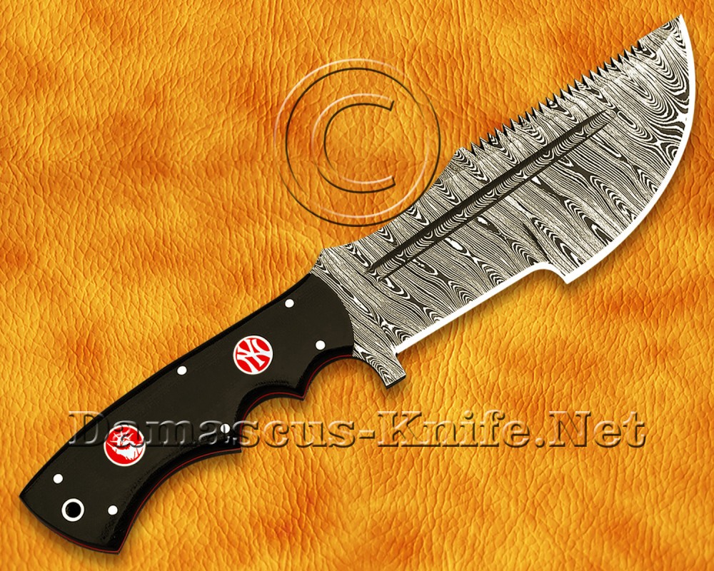 Personalized Handmade Damascus Steel Arts and Crafts Hunting and Survival Tracker Knife G10 Micarta Handle - DTK927 Personalized Handmade Damascus Steel Arts and Crafts Hunting and Survival Tracker Knife G10 Micarta Handle - DTK927