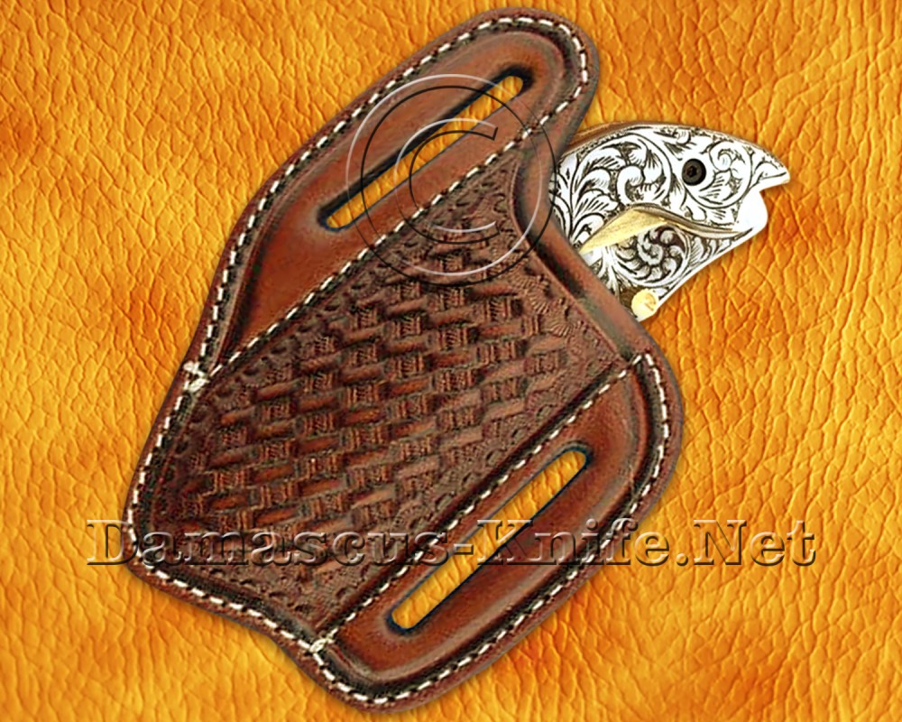 Personalized Engraved 12C27 Folding Knife - 440B Steel Handle - FK753