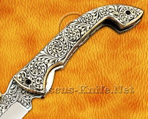 Personalized Hand Engraved Stainless Steel Arts and Crafts Pocket Folding Knife Brass Handle Personalized Hand Engraved Stainless Steel Arts and Crafts Pocket Folding Knife Brass Handle