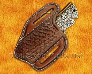 Personalized Engraved 12C27 Folding Knife - Brass Handle - FK755