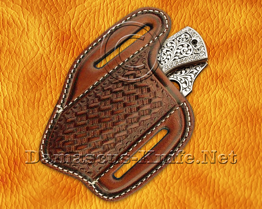 Personalized Engraved 12C27 Folding Knife - 440B Steel Handle - FK756