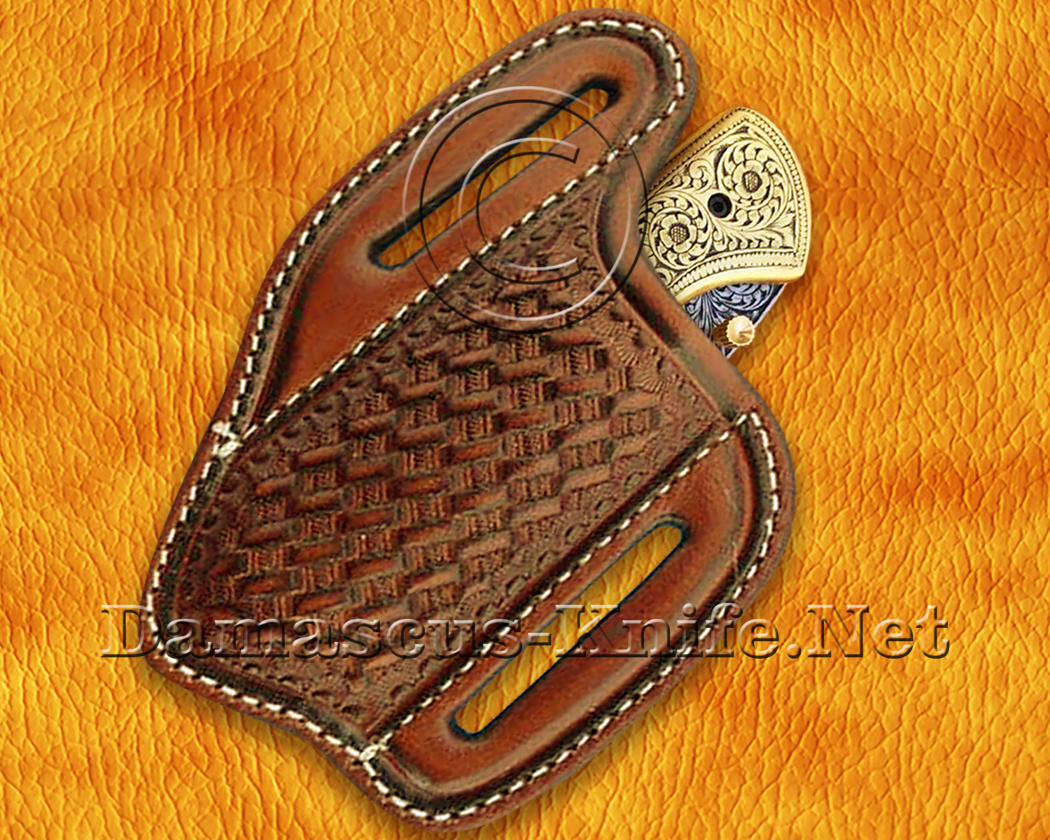 Hand Engraved 12C27 Artisan Folding Kitchen Knife – Brass Handle FK758 Hand Engraved 12C27 Artisan Folding Kitchen Knife – Brass Handle FK758