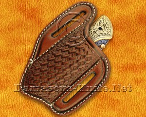 Personalized Engraved 12C27 Folding Knife - Brass Handle - FK758