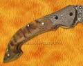 Custom Handmade Damascus Steel Folding Knife - Ram Horn - FK761 Custom Handmade Damascus Steel Folding Knife - Ram Horn - FK761