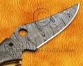 Custom Handmade Damascus Steel Folding Knife - Bull Horn - FK762