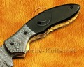 Custom Handmade Damascus Steel Folding Knife - Bull Horn - FK762