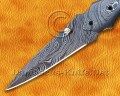 Custom Handmade Damascus Steel Folding Knife - Blue Bone - FK764 Custom Handmade Damascus Steel Folding Knife - Blue Bone - FK764