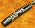 Custom Handmade Damascus Steel Folding Knife - Bone & Horn - FK769