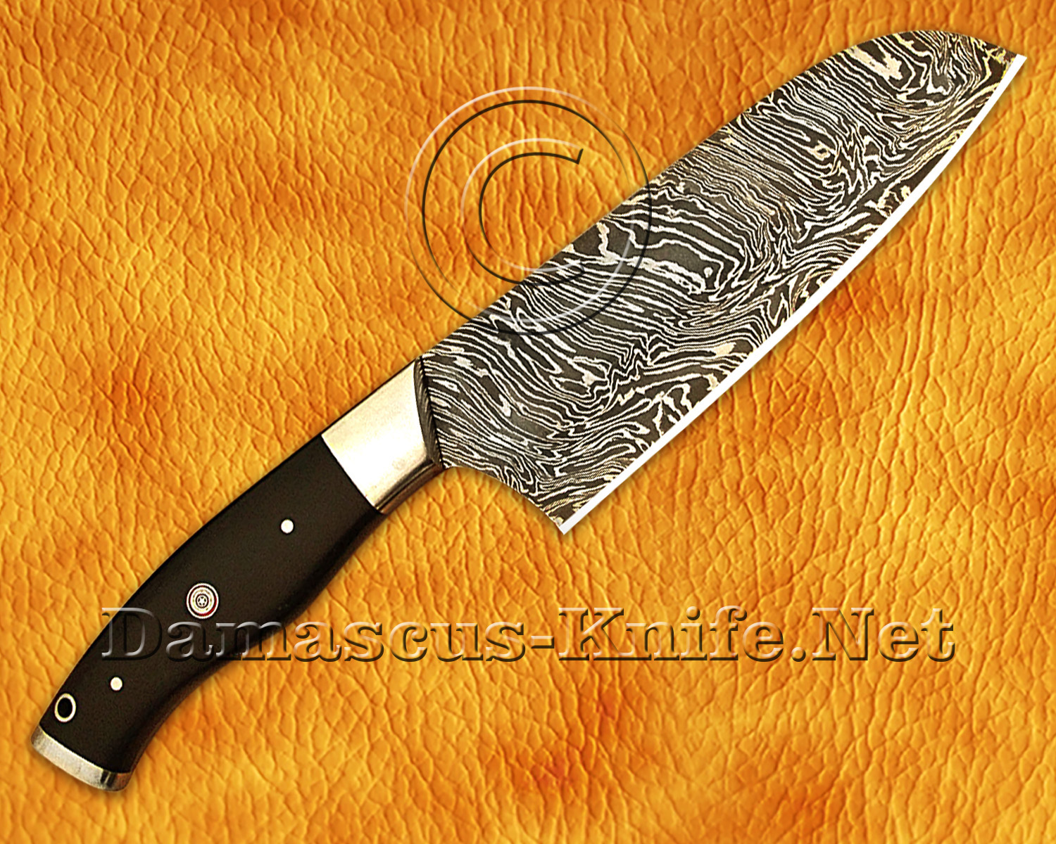 Personalized 5-Piece Damascus Chef Knife Set - G10 - CK671 Personalized 5-Piece Damascus Chef Knife Set - G10 - CK671