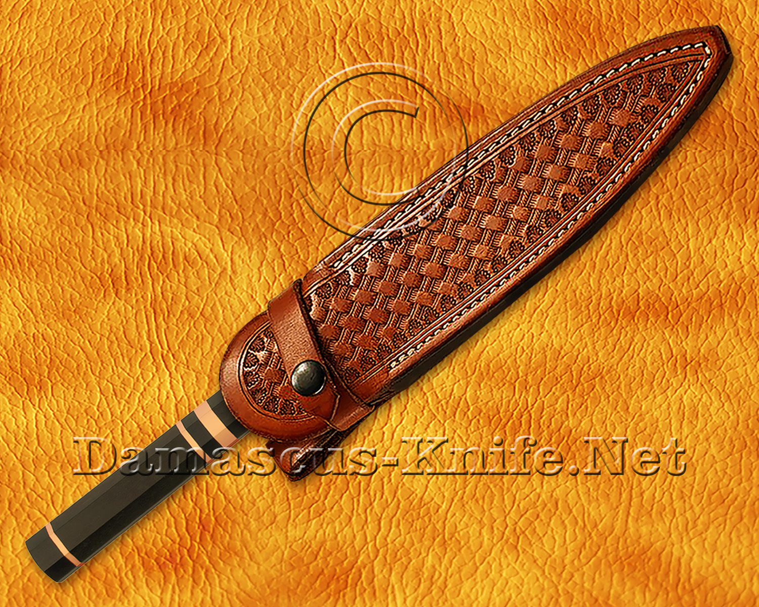 Personalized 12C27 Bunka Chef Knife - Ebony Wood - CK679 Personalized 12C27 Bunka Chef Knife - Ebony Wood - CK679