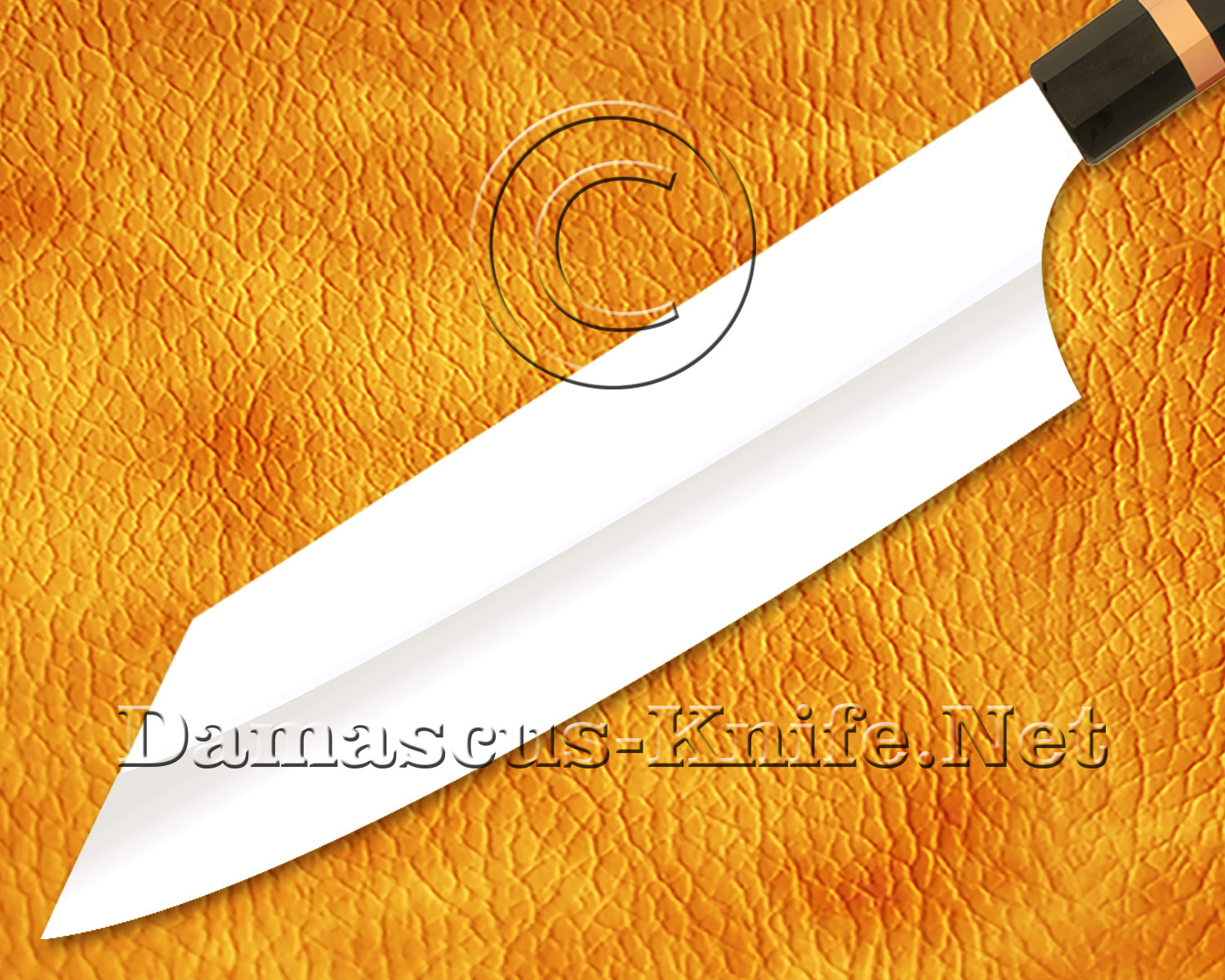 Personalized 12C27 Bunka Chef Knife - Ebony Wood - CK679 Personalized 12C27 Bunka Chef Knife - Ebony Wood - CK679