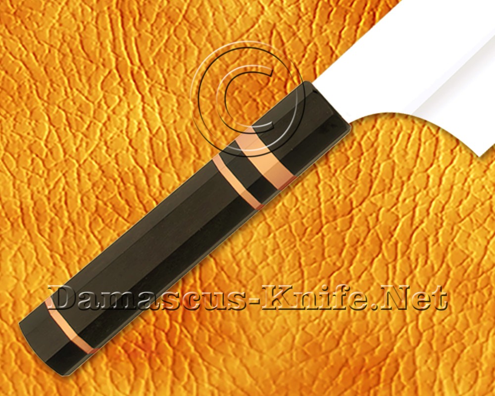 Personalized 12C27 Bunka Chef Knife - Ebony Wood - CK679