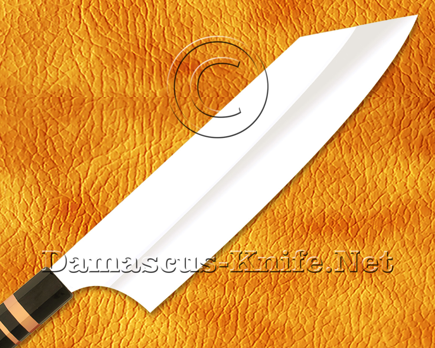 Personalized 12C27 Bunka Chef Knife - Ebony Wood - CK679 Personalized 12C27 Bunka Chef Knife - Ebony Wood - CK679