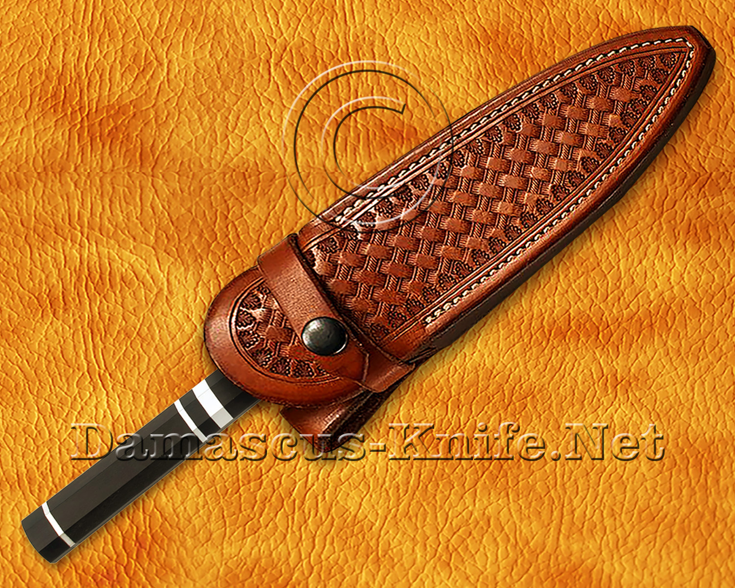 Personalized 12C27 Bunka Chef Knife - Ebony Wood - CK680