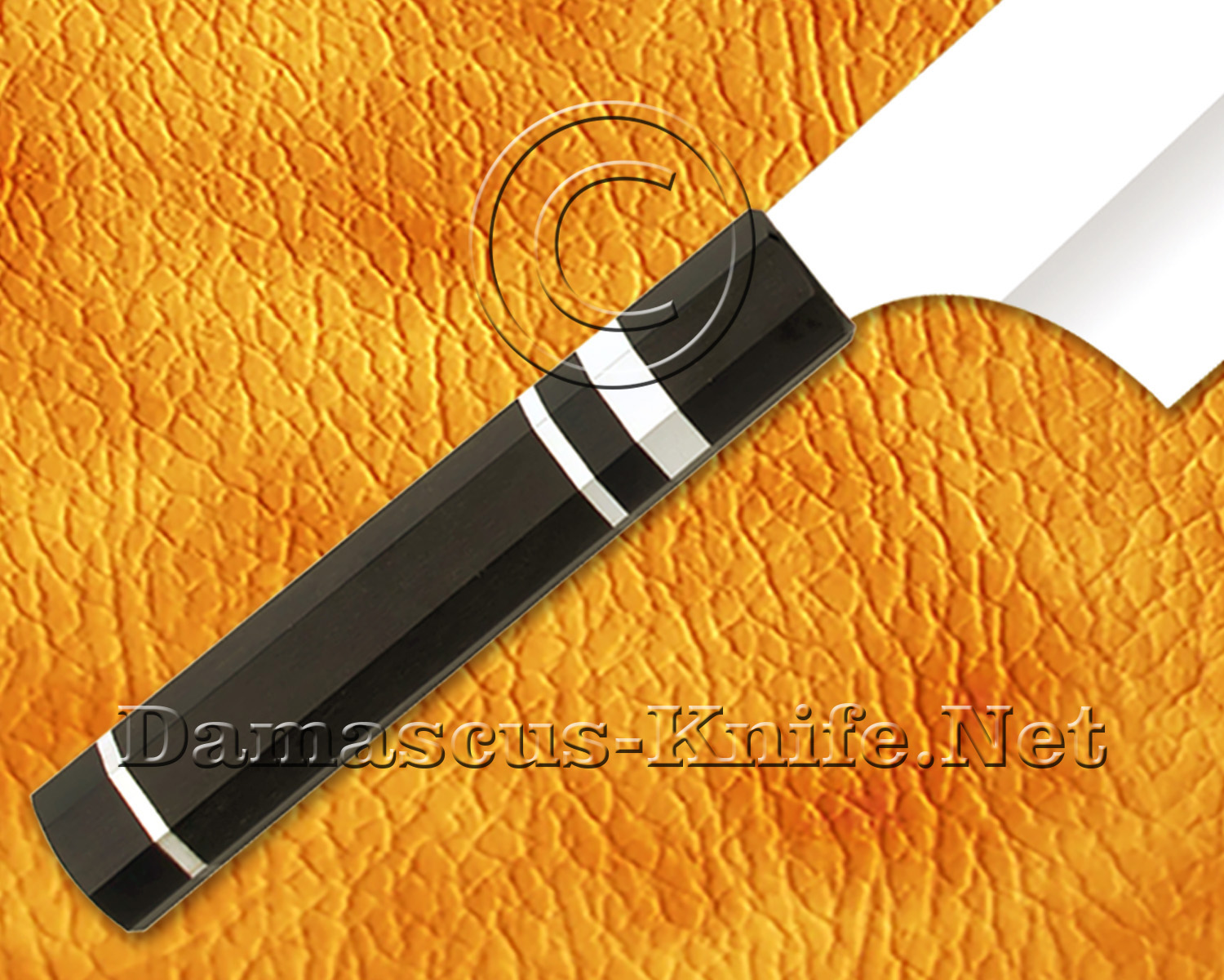 Personalized 12C27 Bunka Chef Knife - Ebony Wood - CK680