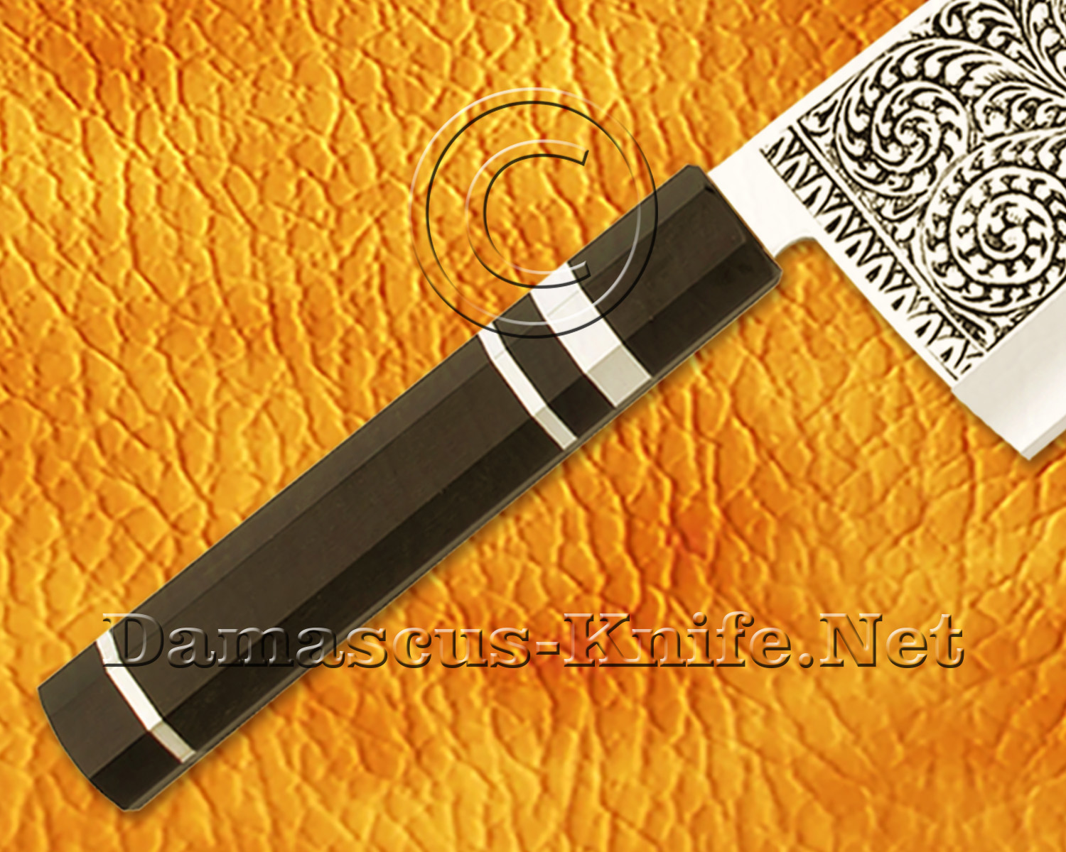 Personalized Hand Engraved 12C27 Gyuto Chef Knife - CK682 Personalized Hand Engraved 12C27 Gyuto Chef Knife - CK682