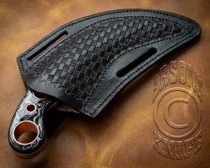 Custom Handmade D2 Tool Steel Hawkbill Utility Knife - G10 Micarta Handle - Copper Liners Custom Handmade D2 Tool Steel Hawkbill Utility Knife - G10 Micarta Handle - Copper Liners