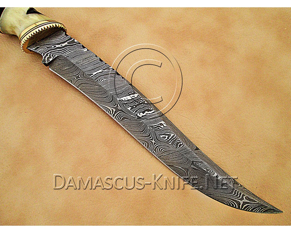Personalized Handmade Damascus Steel Arts and Crafts Hunting and Survival Bowie Knife Bone Handle - DHK883 Personalized Handmade Damascus Steel Arts and Crafts Hunting and Survival Bowie Knife Bone Handle - DHK883