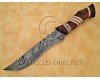 Personalized Handmade Damascus Steel Arts and Crafts Hunting and Survival Bowie Knife Rosewood Handle Personalized Handmade Damascus Steel Arts and Crafts Hunting and Survival Bowie Knife Rosewood Handle