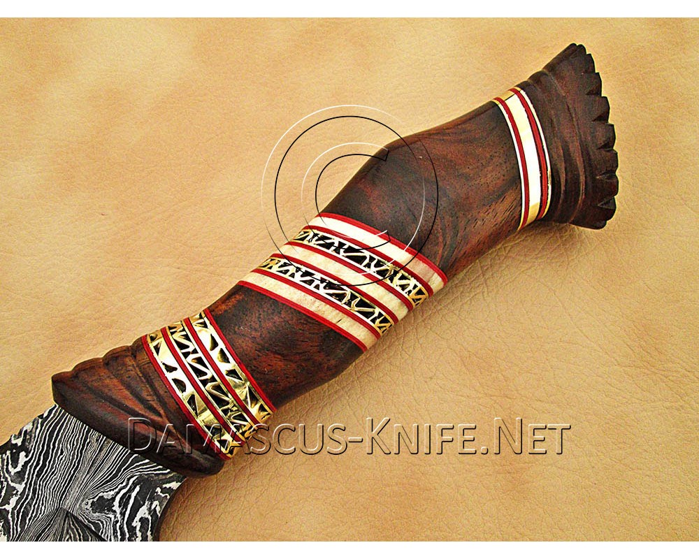 Personalized Handmade Damascus Steel Arts and Crafts Hunting and Survival Bowie Knife Rosewood Handle - DHK884 Personalized Handmade Damascus Steel Arts and Crafts Hunting and Survival Bowie Knife Rosewood Handle - DHK884