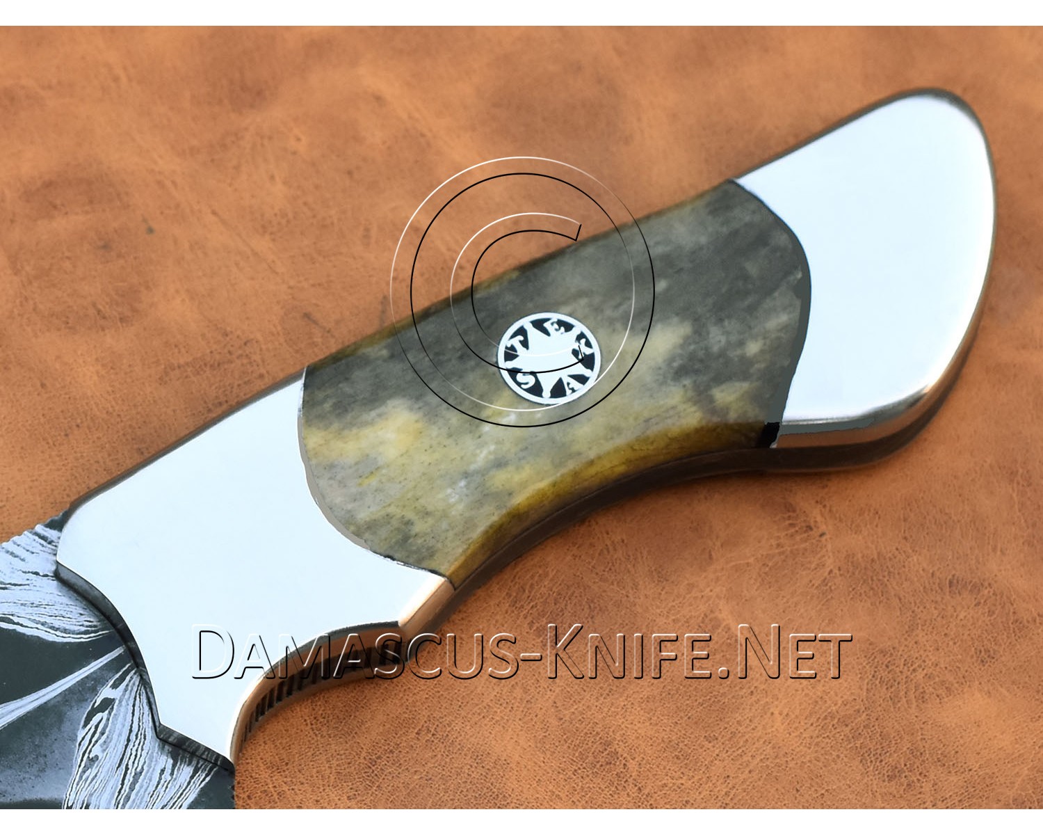 Personalized Handmade Damascus Mosaic Steel Arts and Crafts Hunting and Survival Skinner Knife Personalized Handmade Damascus Mosaic Steel Arts and Crafts Hunting and Survival Skinner Knife