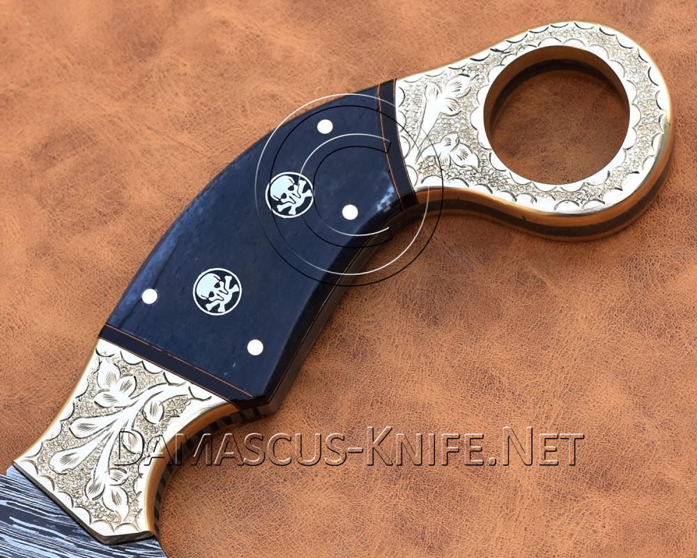 Personalized Handmade Damascus Steel Arts and Crafts Hunting and Survival Karambit Knife Bone Handle Personalized Handmade Damascus Steel Arts and Crafts Hunting and Survival Karambit Knife Bone Handle