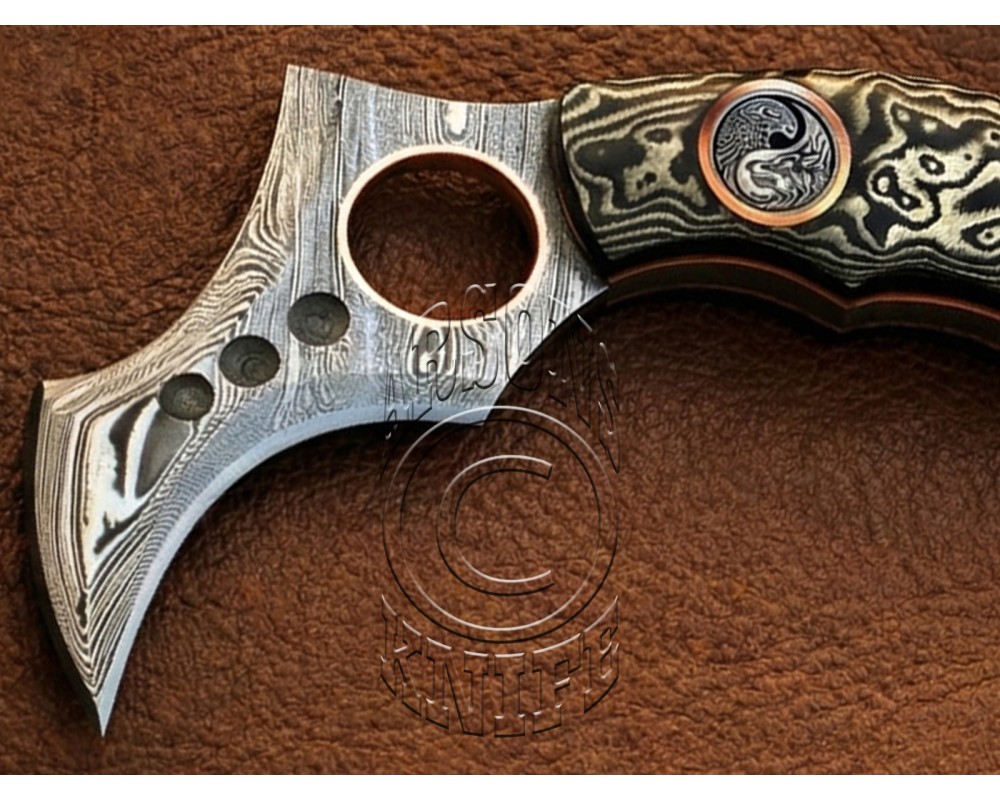 Custom Handmade Damascus Steel Arts and Crafts Hunting and Survival Karambit Knife - G10 Micarta Handle - DHK723 Custom Handmade Damascus Steel Arts and Crafts Hunting and Survival Karambit Knife - G10 Micarta Handle - DHK723