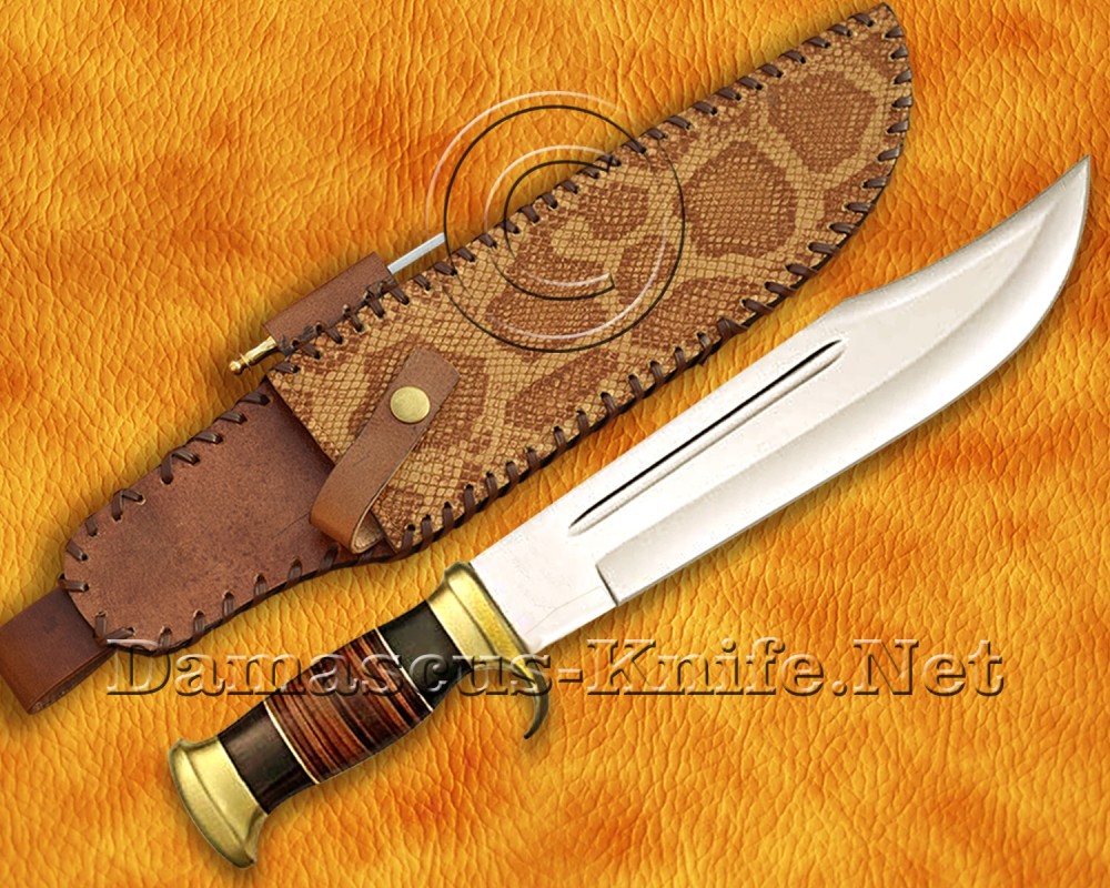 Personalized Handmade Stainless Steel Arts and Crafts Hunting and Survival Bowie Outback Knife Leather Handle - SHK969 Personalized Handmade Stainless Steel Arts and Crafts Hunting and Survival Bowie Outback Knife Leather Handle - SHK969